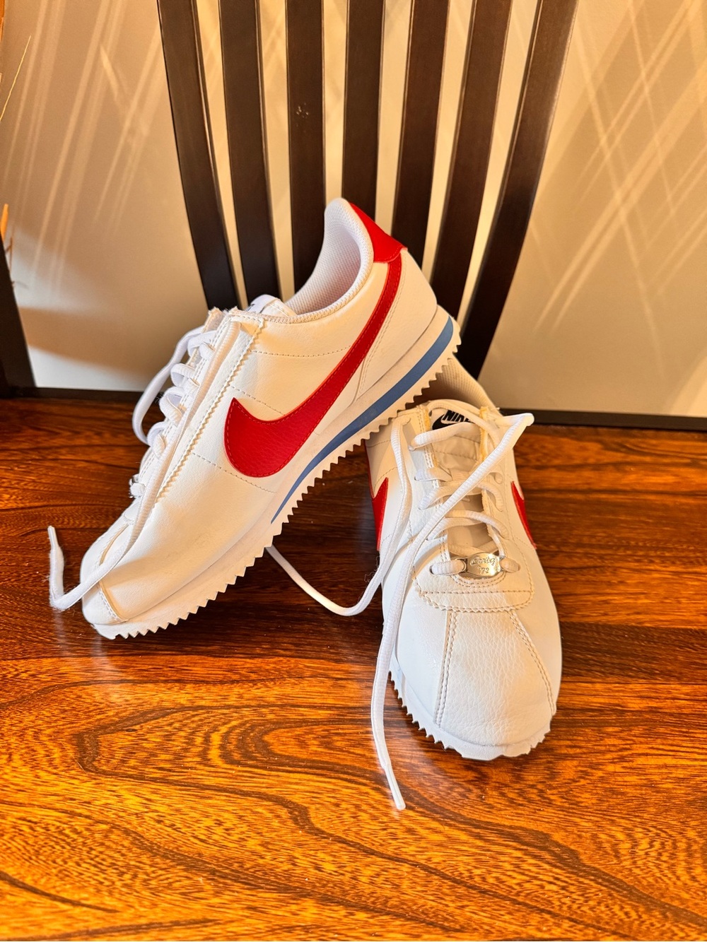 Nike Cortez Basic SL Forrest Gump-2021 904764-103 White Red Blue 6.5Y